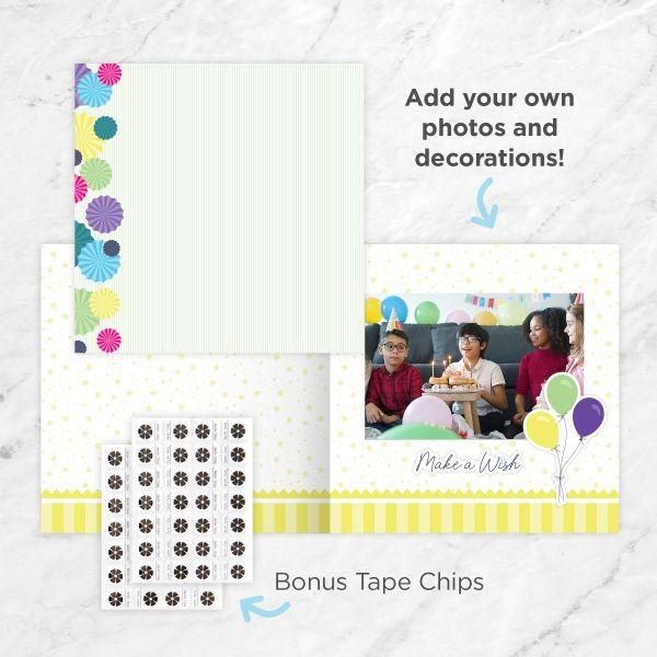 Birthday Scrapbooking Paper: Party Time! Blue Paper Pack - Creative Memories
