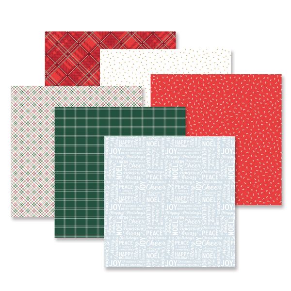 Christmas Scrapbook Paper 12x12 Kit Set of 24 Sheets Plus Paper