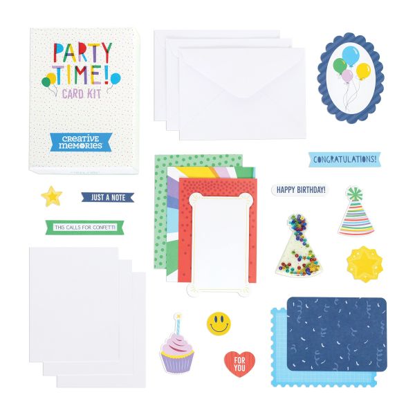Birthday Scrapbooking Paper: Party Time! Blue Paper Pack - Creative Memories