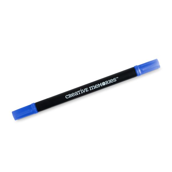Blue Scrapbook Pen: Pure Blue Dual-Tip Pen - Creative Memories