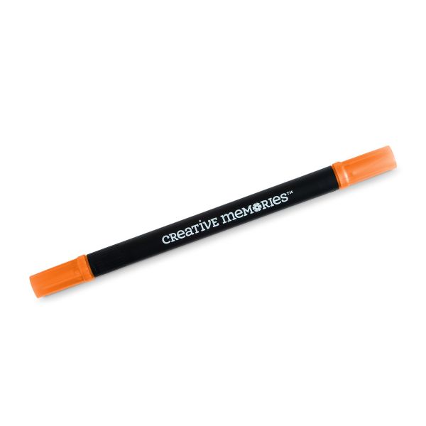 Orange Scrapbook Pen: Orange Blue Dual-Tip Pen - Creative Memories