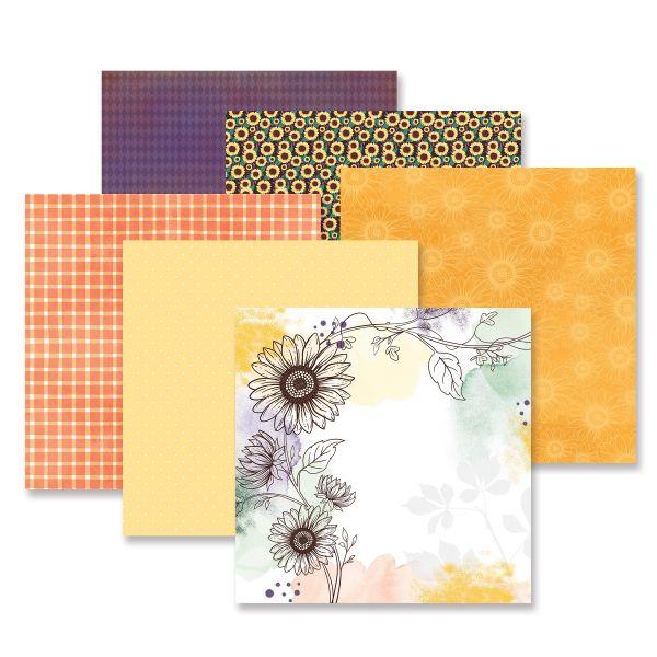Sunflower Paper For Scrapbooking: Sunflower Fields Paper - Creative Memories