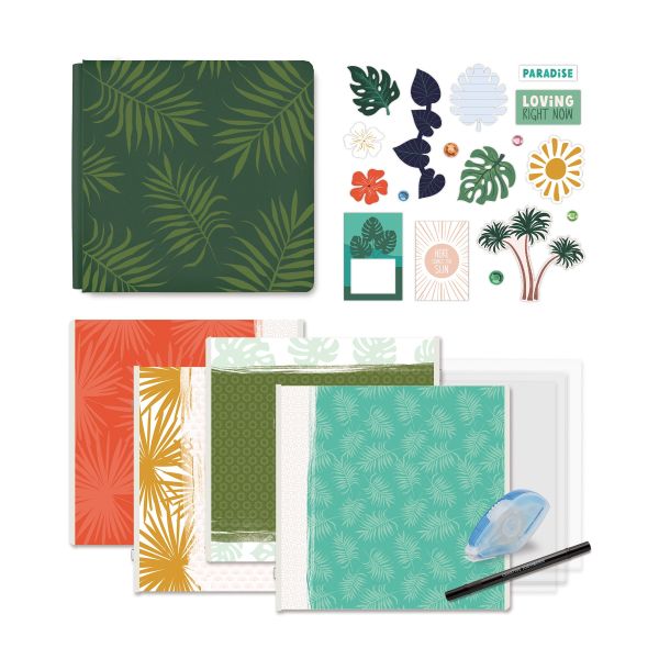Tropical Travel Scrapbook Kit: Tropic Time Fast2Fab Kit - Creative