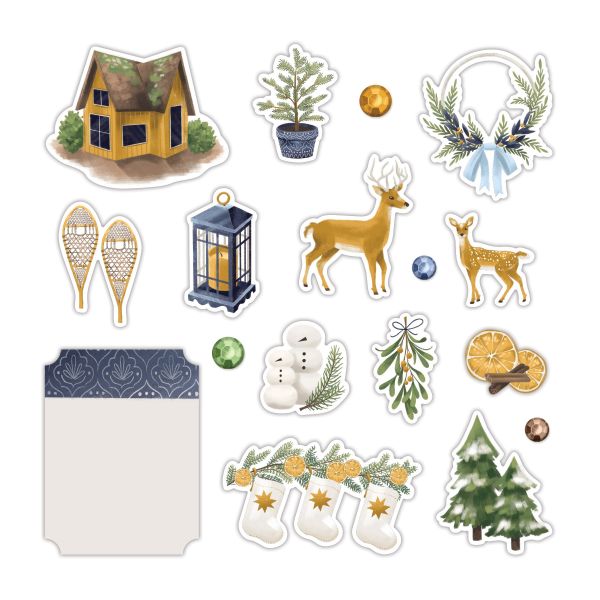 Creative Memories 4pk SET: Nordic Winter 12x12 Paper, Mats, Stickers,  etc-NEW!