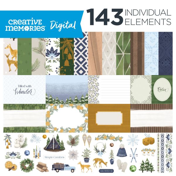 Winter Themed Digital Scrapbooking Kit: Nordic Winter - Creative Memories