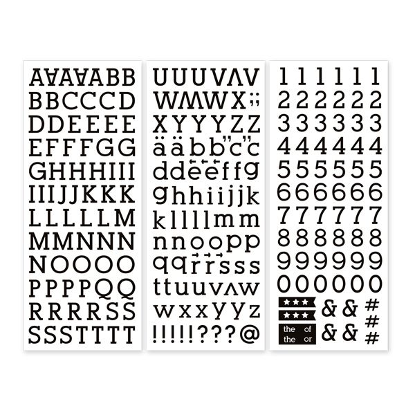 Black Small Font Alphabet Stickers by Recollections™