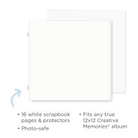 Creative Memories Single Sided Ruled Blank Refill Pages For 12x12 Scrapbook  RCM