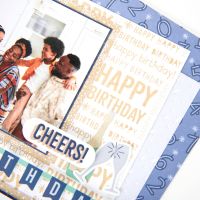 Birthday Scrapbooking Paper: Party Time! Blue Paper Pack - Creative Memories