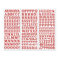 Red Collegiate ABC/123 Letter Stickers - Creative Memories