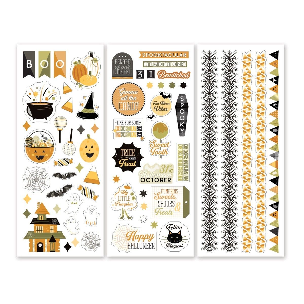 Halloween Stickers For Scrapbooking: Full Moon Fun